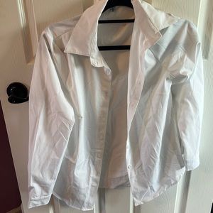 White long sleeve button down